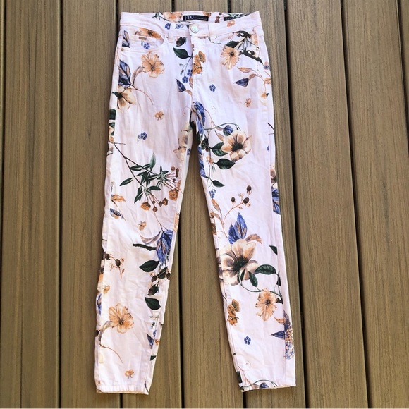 FDJ French Dressing Jeans Olivia Floral Print Classic 5-Pocket Pants Size 2 - Picture 1 of 7